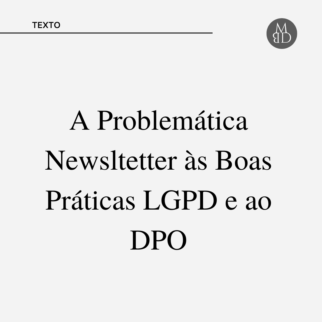 Capa do carrossel sobre newsletter e DPO.