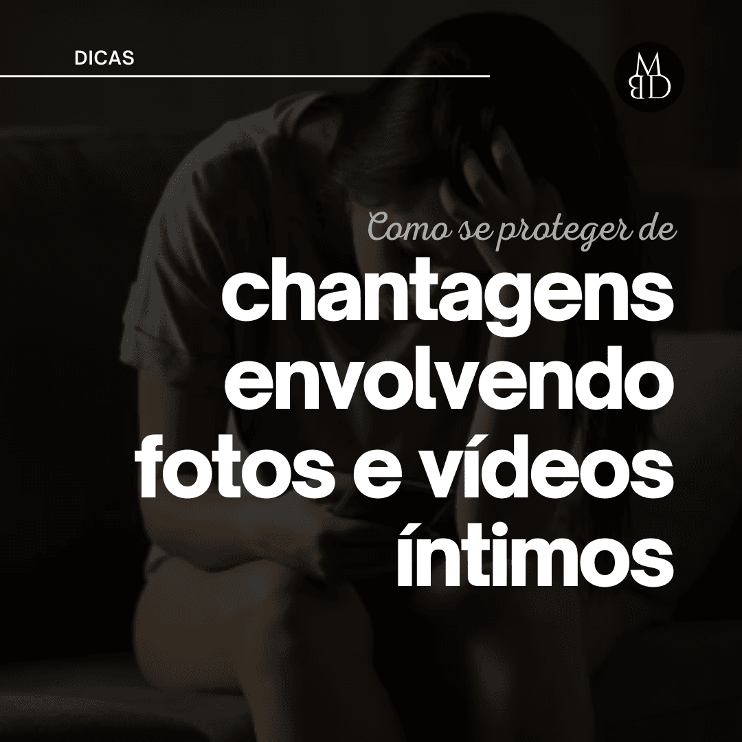 Arte de conscientização sobre chantagem com imagens íntimas.