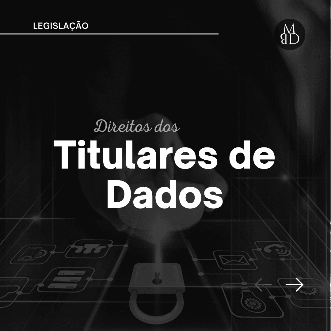 Arte sobre direitos dos titulares de dados.