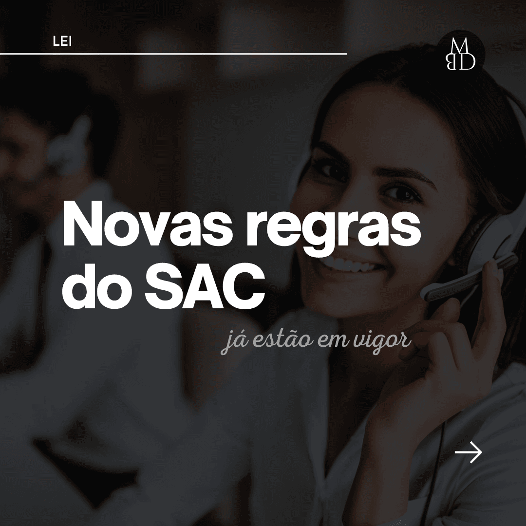 Capa do carrossel sobre a Lei do SAC.