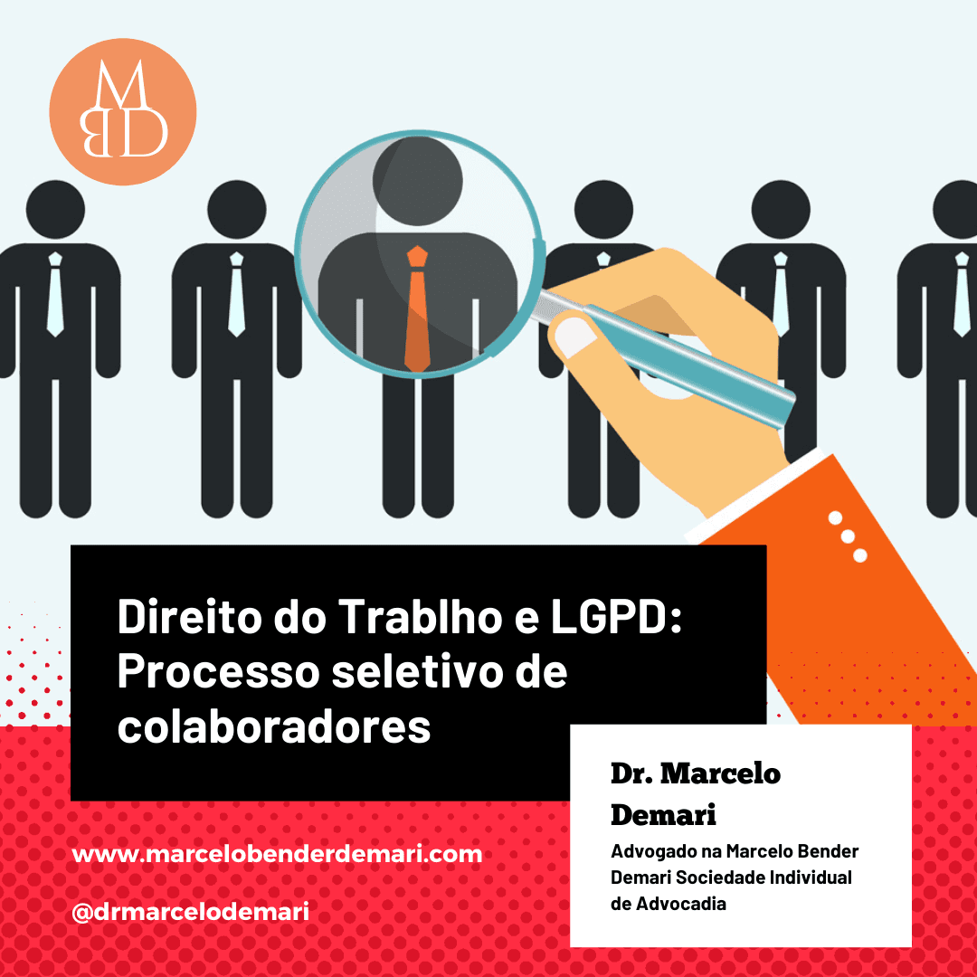 Arte sobre LGPD em processo seletivo.