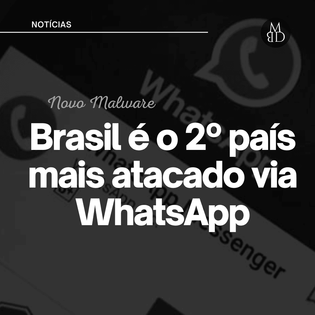 Arte sobre malware no WhatsApp.