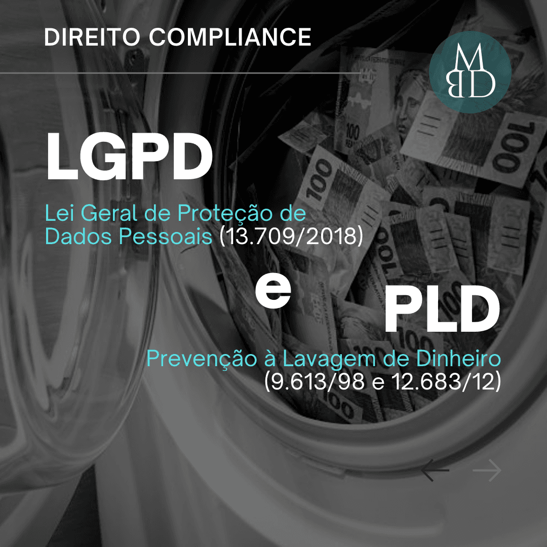 Capa do carrossel sobre PLD e LGPD.