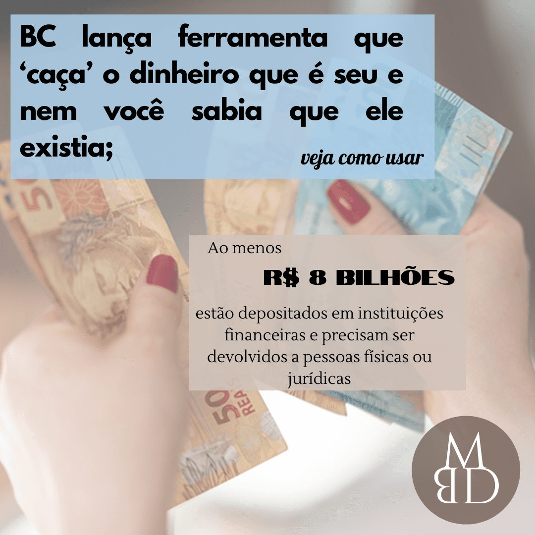 Capa do carrossel sobre valores a receber no Banco Central.