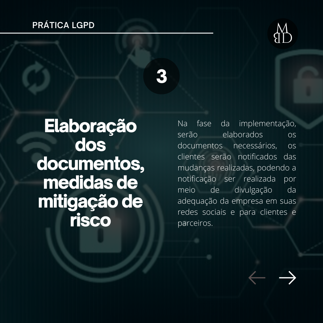 Prática de adequação empresarial à LGPD — lâmina 4 de 7.