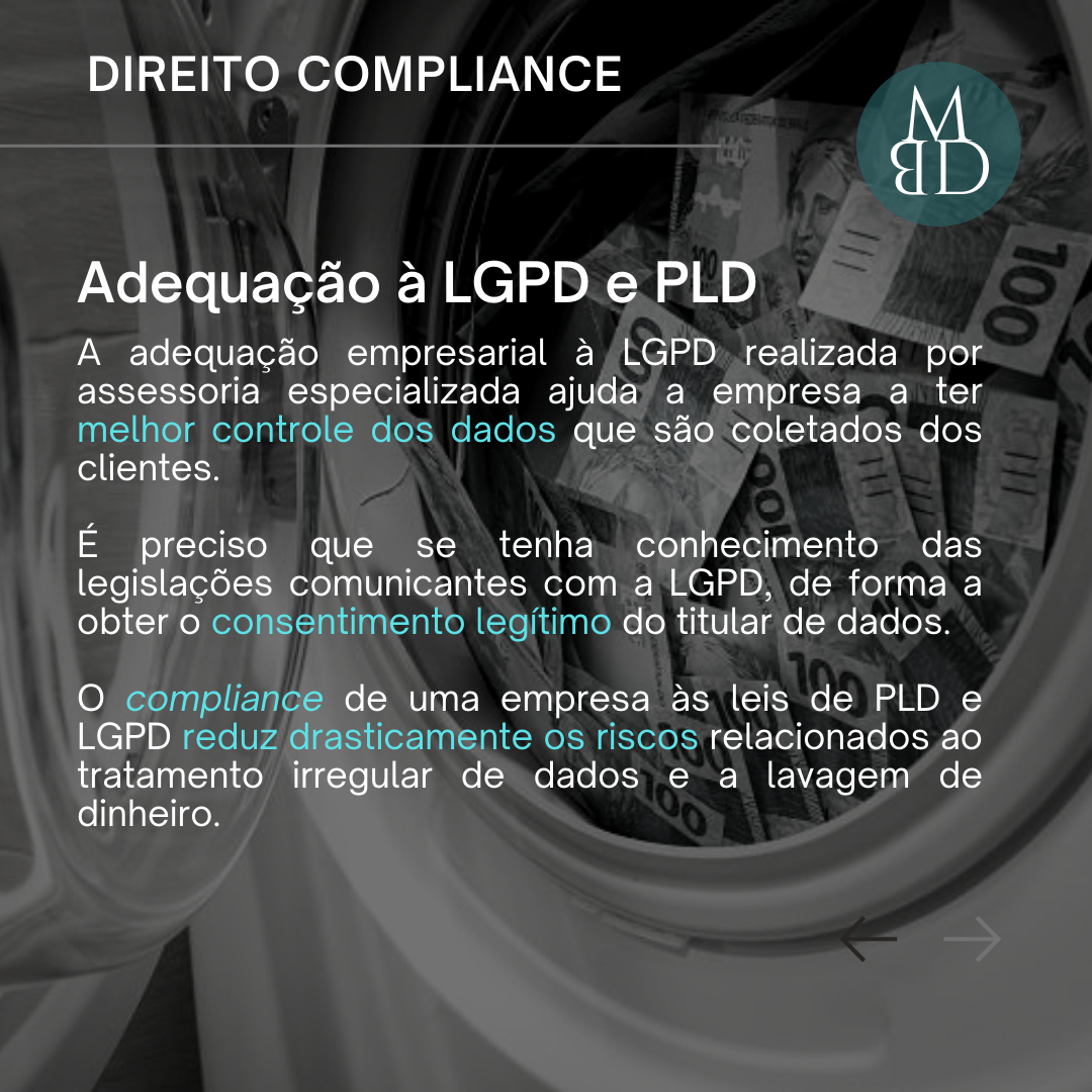 PLD e LGPD: pontos de contato em compliance — lâmina 9 de 10.