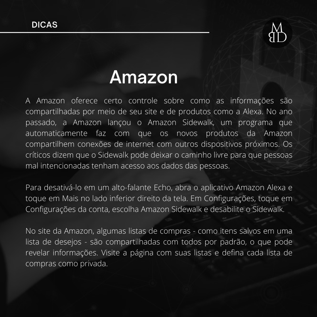 Privacidade na internet — lâmina 5 de 7.