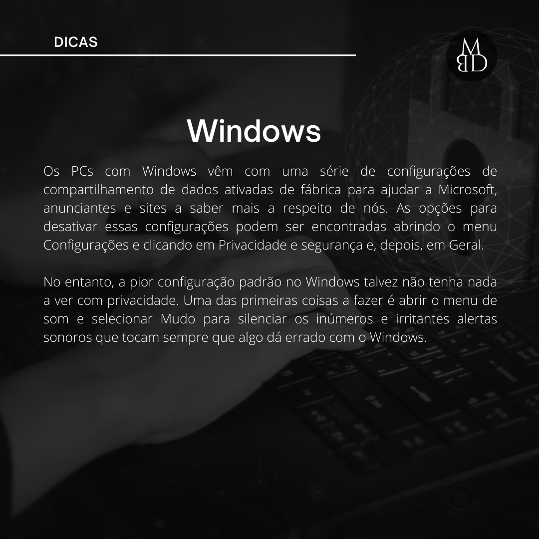 Privacidade na internet — lâmina 6 de 7.