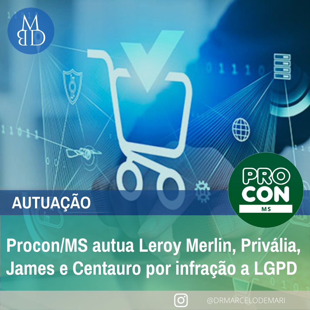Procon-MS e autuações relacionadas à LGPD — lâmina 1 de 3.