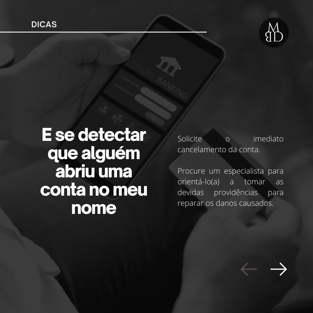 Registrato: contas em seu nome — lâmina 6 de 7.